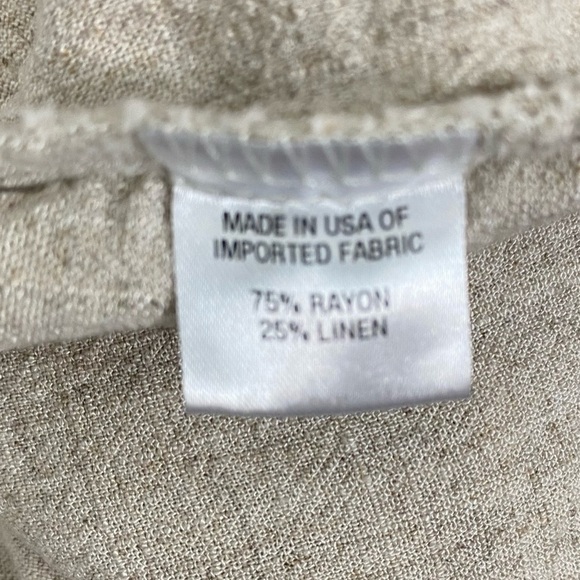 DREW For Anthropologie Oat Tan Linen Blend Jumpsuit Small - Picture 12 of 13